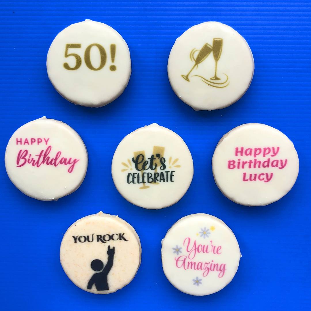 Custom Printed Birthday Cookies