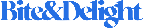 Bite & Delight Logo Horizontal Blue