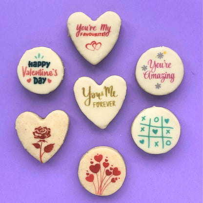 Custom printed valentines cookies