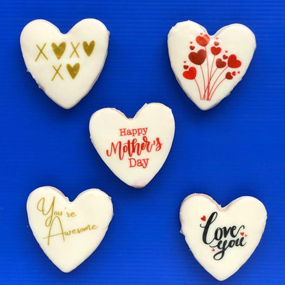 Mothers Day Heart Cookies