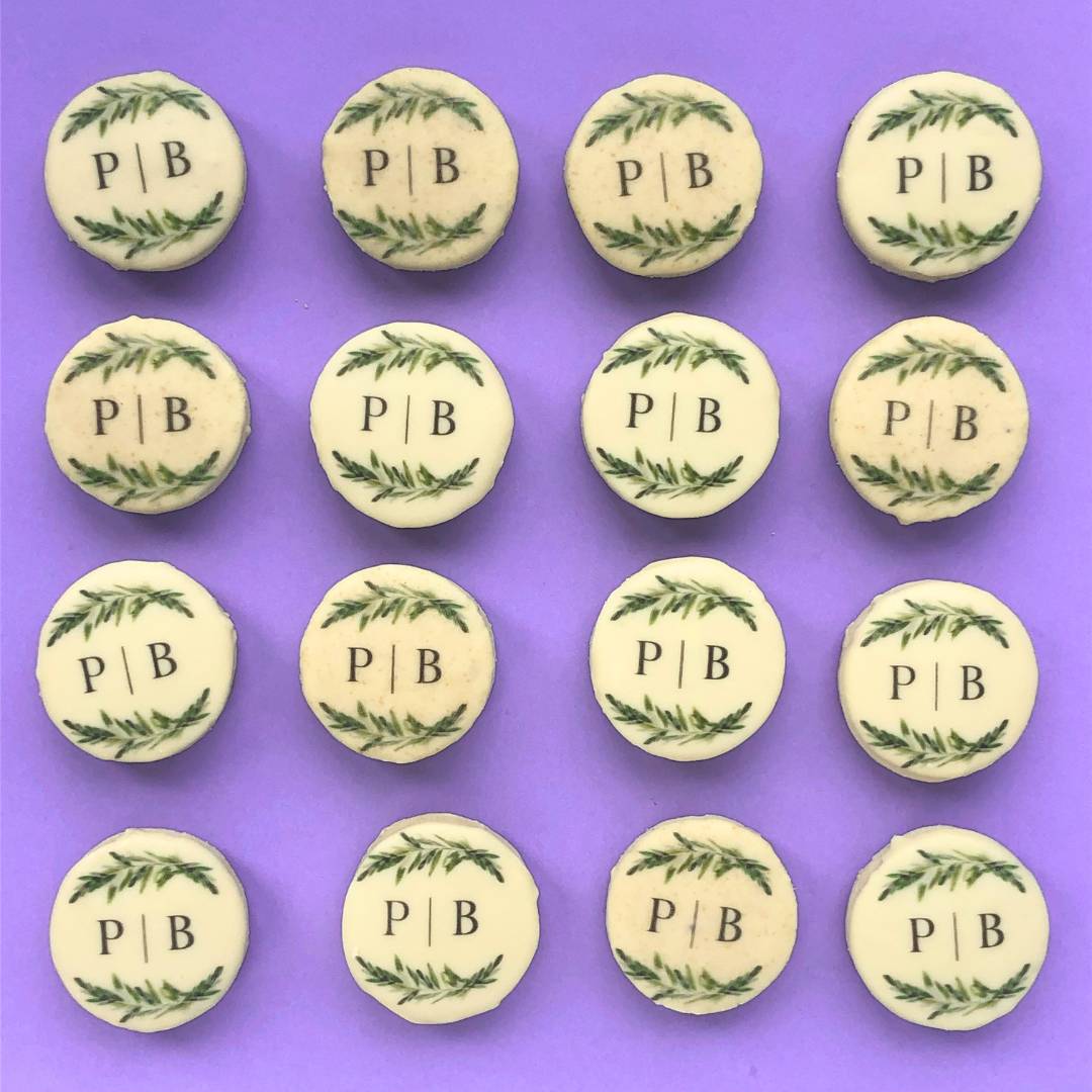 Wedding cookies custom printed