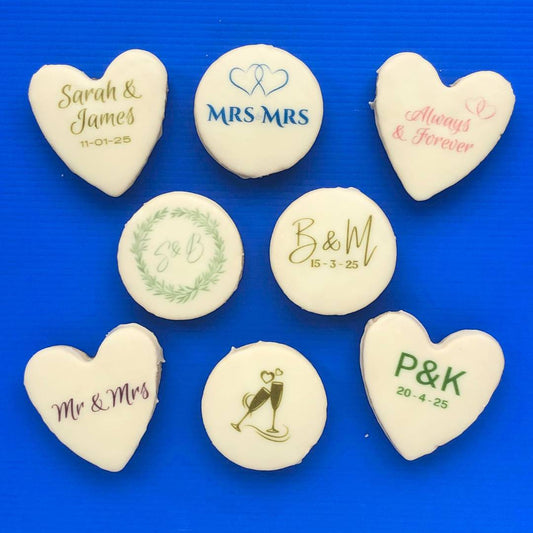 Wedding favour custom printed cookies