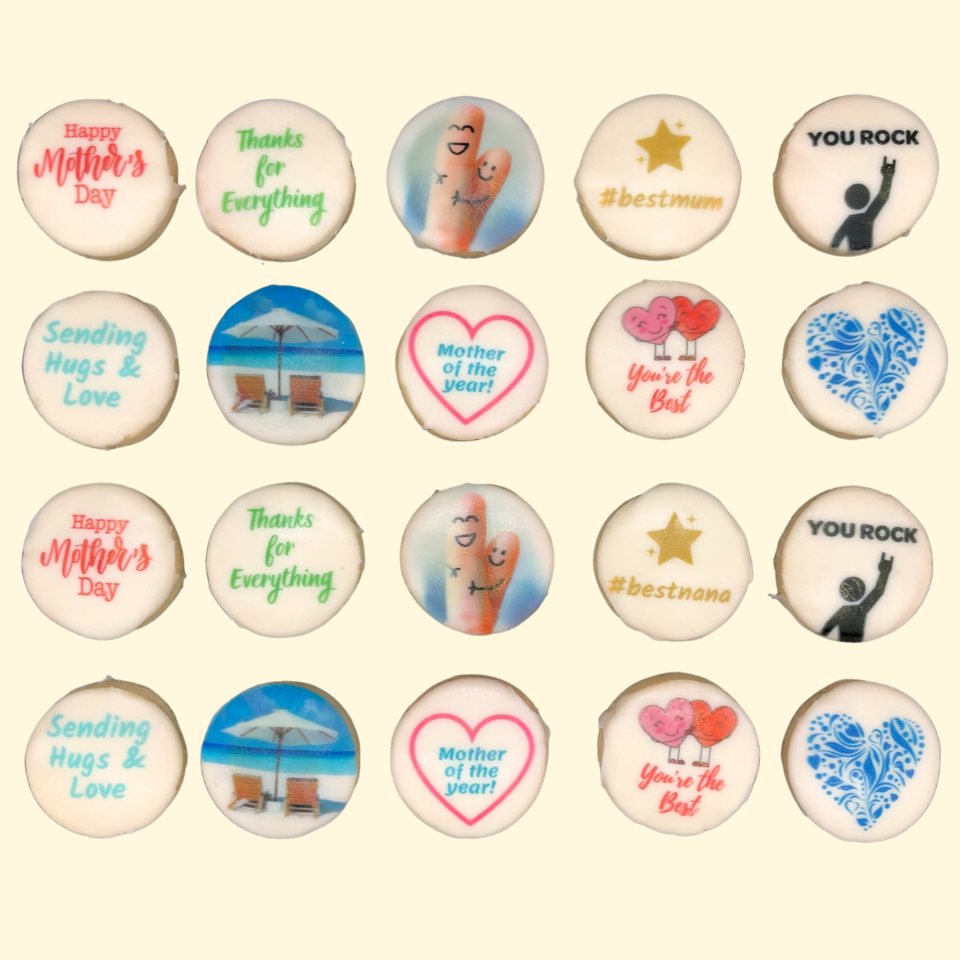 Bite & Delight Small Custom Printed Cookie Selection for Mothers Day Present