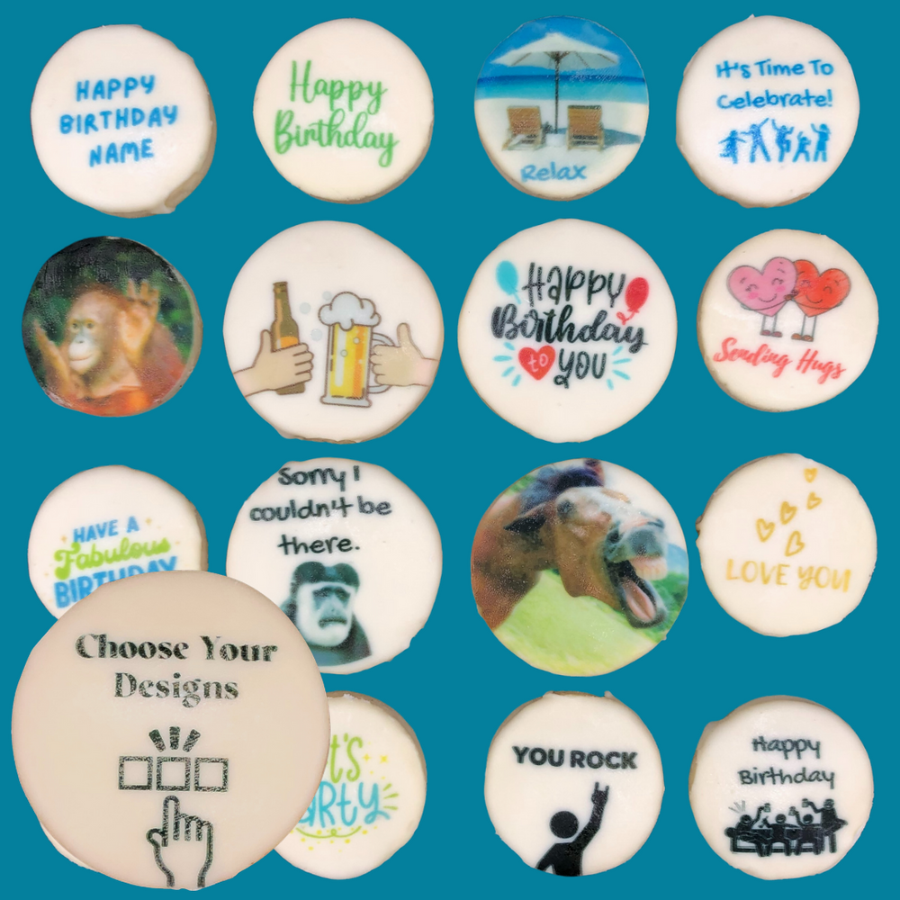 Premium shortbread custom printed cookies for Birthdays